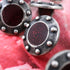Buttons (Set of 10) - Pewter Studs | Metal | 11mm | Deep Pink